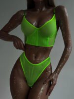 Russian AliExpress Amazon foreign trade hot-selling sexy lingerie sexy see-through 2-piece set
