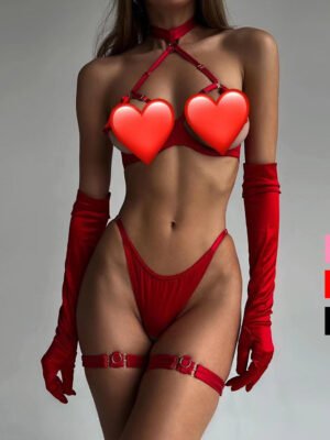 European and American sexy tassel underwear Amazon steel ring mesh underwear set sexy kit