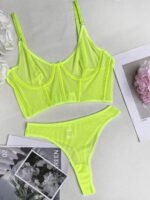 Russian AliExpress Amazon foreign trade hot-selling sexy lingerie sexy see-through 2-piece set