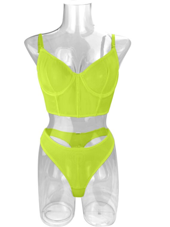 Russian AliExpress Amazon foreign trade hot-selling sexy lingerie sexy see-through 2-piece set