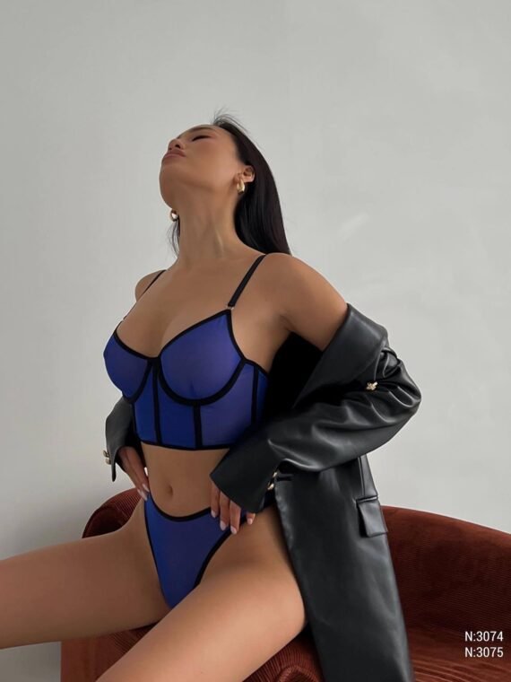 Russian AliExpress Amazon foreign trade hot-selling sexy lingerie sexy see-through 2-piece set