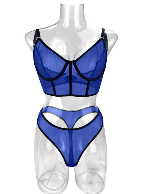 Russian AliExpress Amazon foreign trade hot-selling sexy lingerie sexy see-through 2-piece set