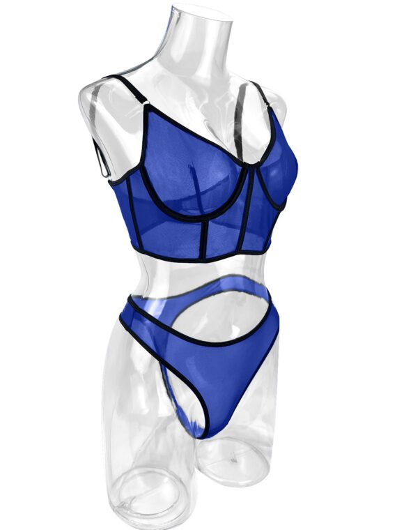 Russian AliExpress Amazon foreign trade hot-selling sexy lingerie sexy see-through 2-piece set