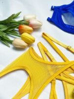 Foreign trade European and American summer hot-selling sexy lingerie sexy contrasting color mesh steel ring mesh see-through kit