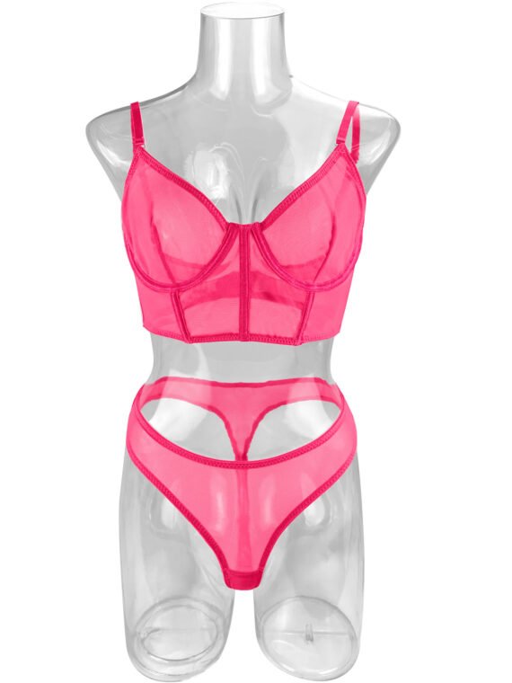 Russian AliExpress Amazon foreign trade hot-selling sexy lingerie sexy see-through 2-piece set
