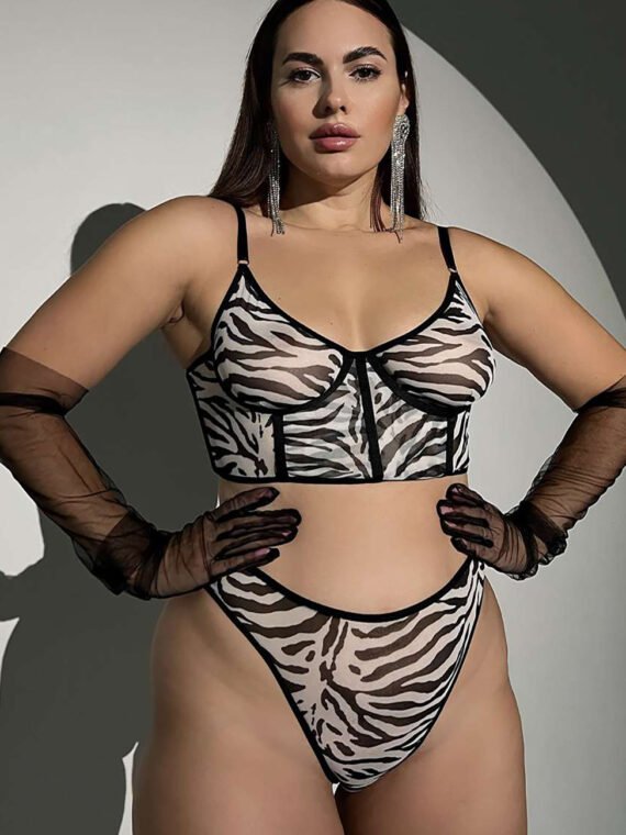 Russian AliExpress Amazon foreign trade hot-selling sexy lingerie sexy see-through 2-piece set