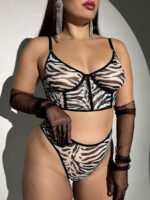 Russian AliExpress Amazon foreign trade hot-selling sexy lingerie sexy see-through 2-piece set