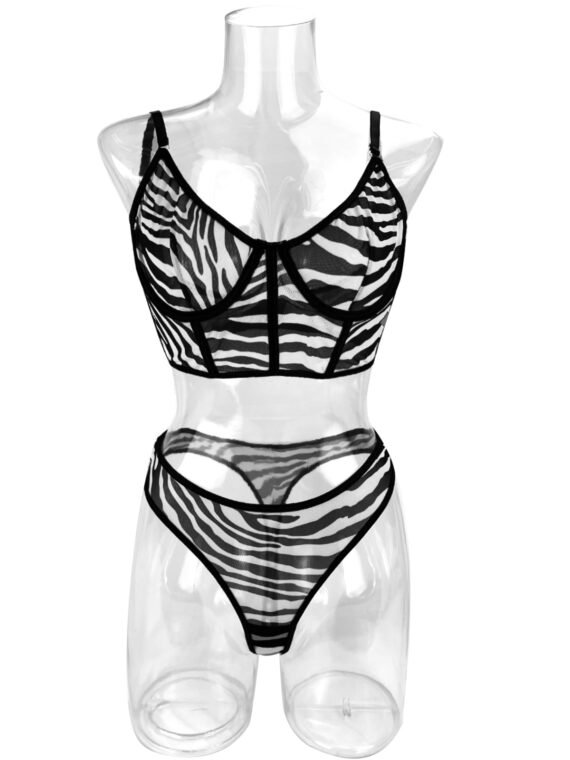 Russian AliExpress Amazon foreign trade hot-selling sexy lingerie sexy see-through 2-piece set
