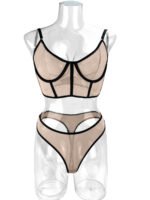 Russian AliExpress Amazon foreign trade hot-selling sexy lingerie sexy see-through 2-piece set