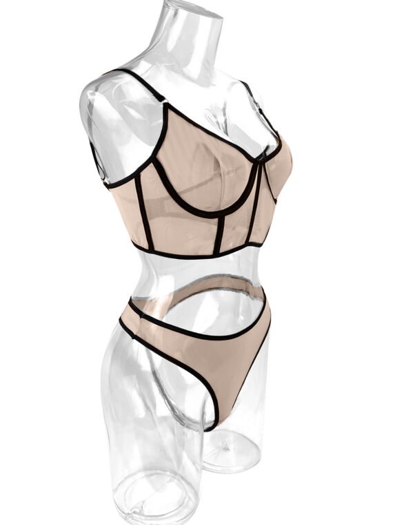 Russian AliExpress Amazon foreign trade hot-selling sexy lingerie sexy see-through 2-piece set