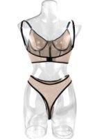 Russian AliExpress Amazon foreign trade hot-selling sexy lingerie sexy see-through 2-piece set