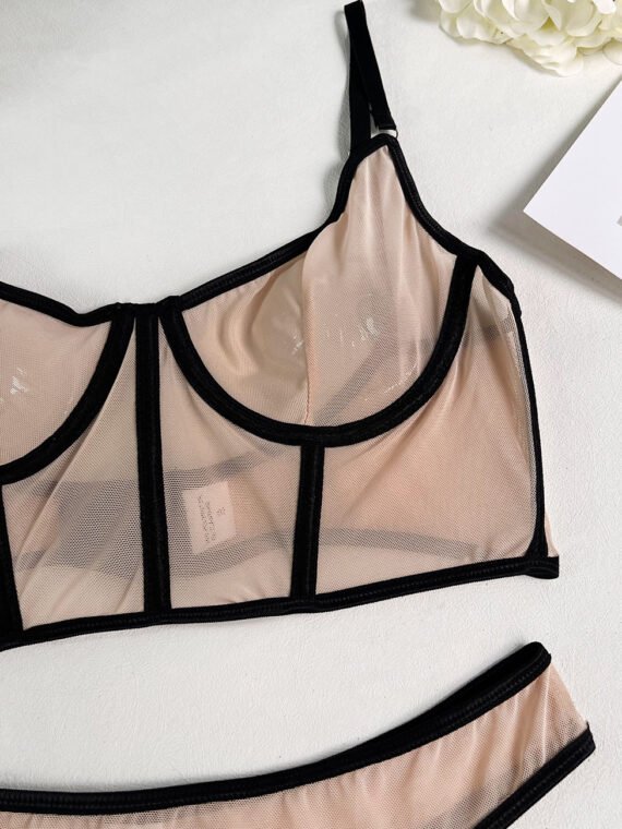 Russian AliExpress Amazon foreign trade hot-selling sexy lingerie sexy see-through 2-piece set